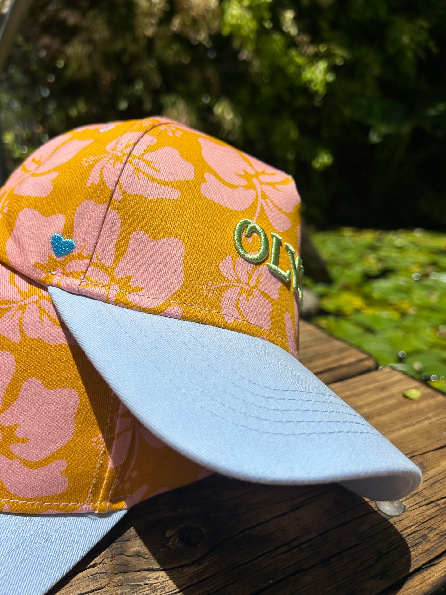 "Coastal Cowgirl” Hibiscus Baseball Cap