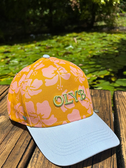 "Coastal Cowgirl” Hibiscus Baseball Cap