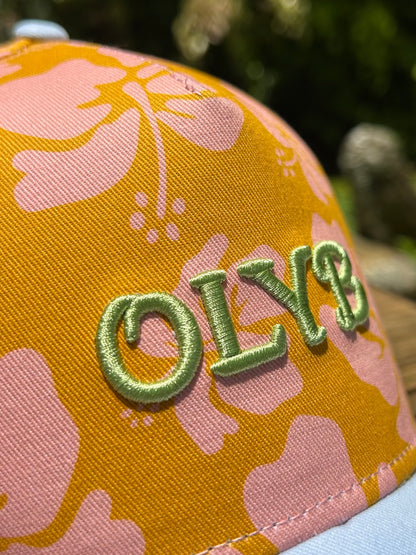 "Coastal Cowgirl” Hibiscus Baseball Cap