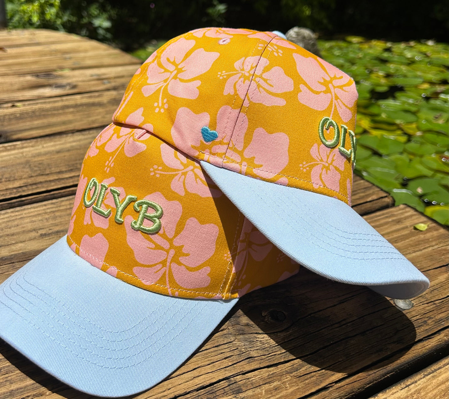 "Coastal Cowgirl” Hibiscus Baseball Cap