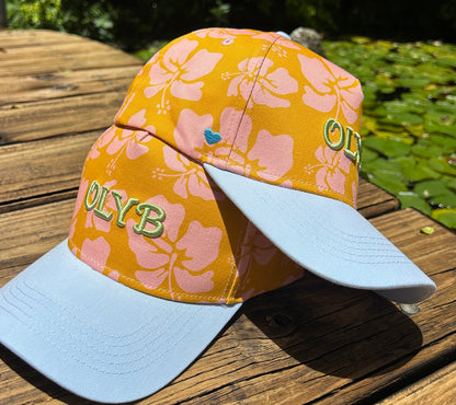 "Coastal Cowgirl” Hibiscus Baseball Cap
