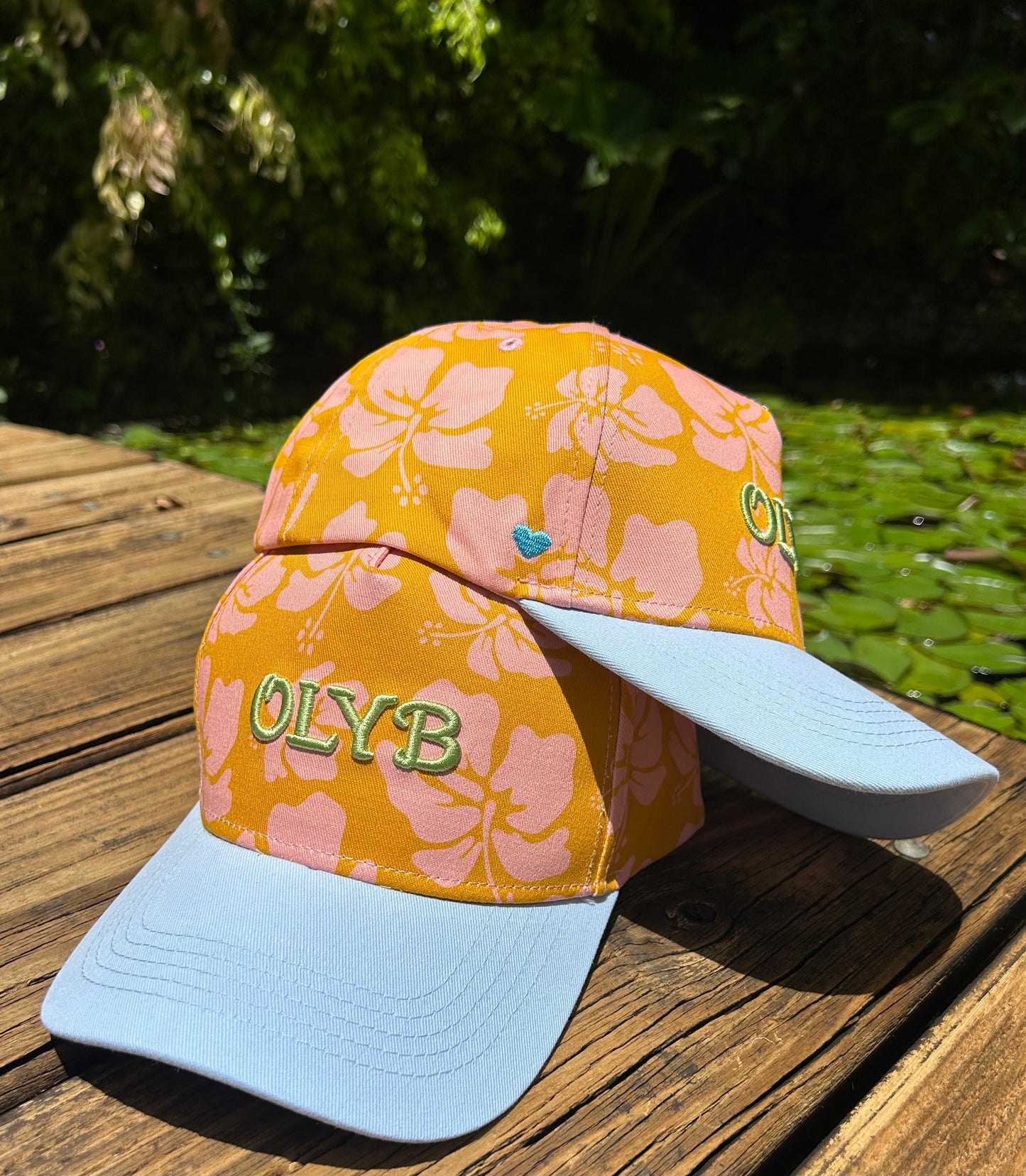 "Coastal Cowgirl” Hibiscus Baseball Cap