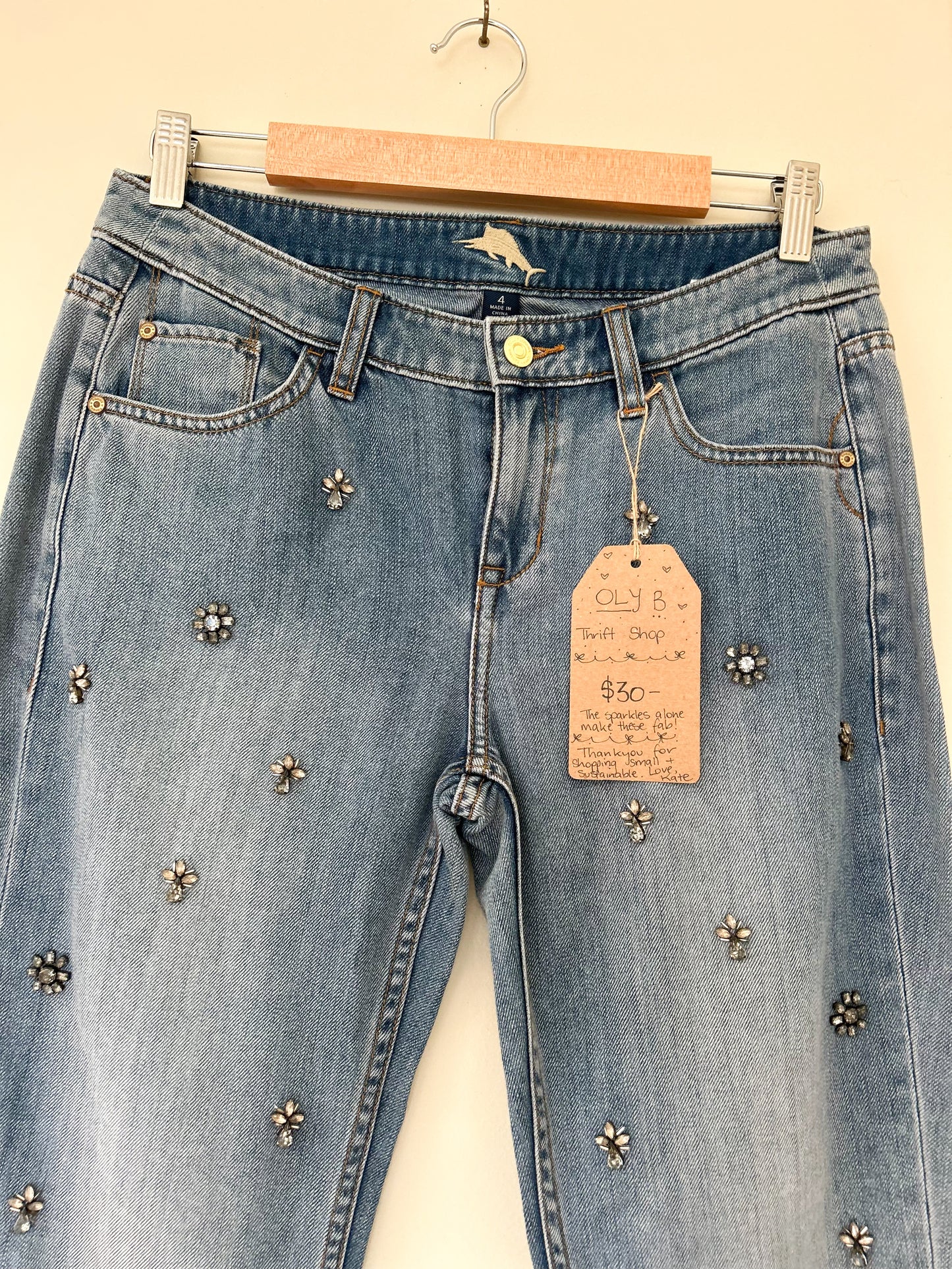 Stefano Boyfriend Jeans by Tommy Bahama- fits size 8/8-10
