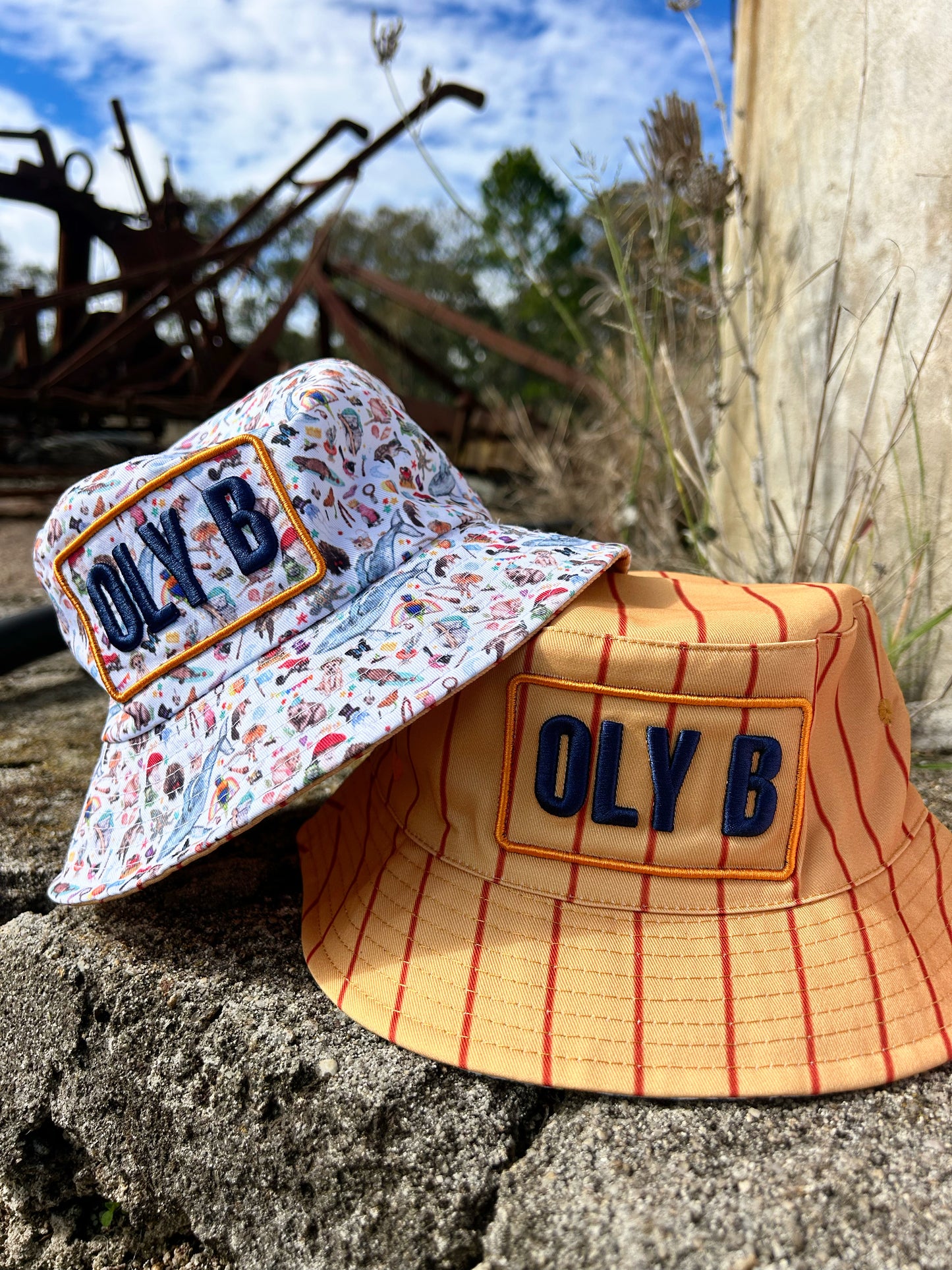 OLY B “Australiana Party” Kids Reversible Bucket Hat-Drop 4