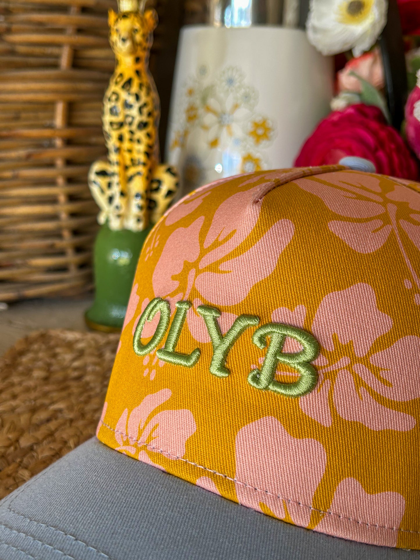 "Coastal Cowgirl” Hibiscus Baseball Cap