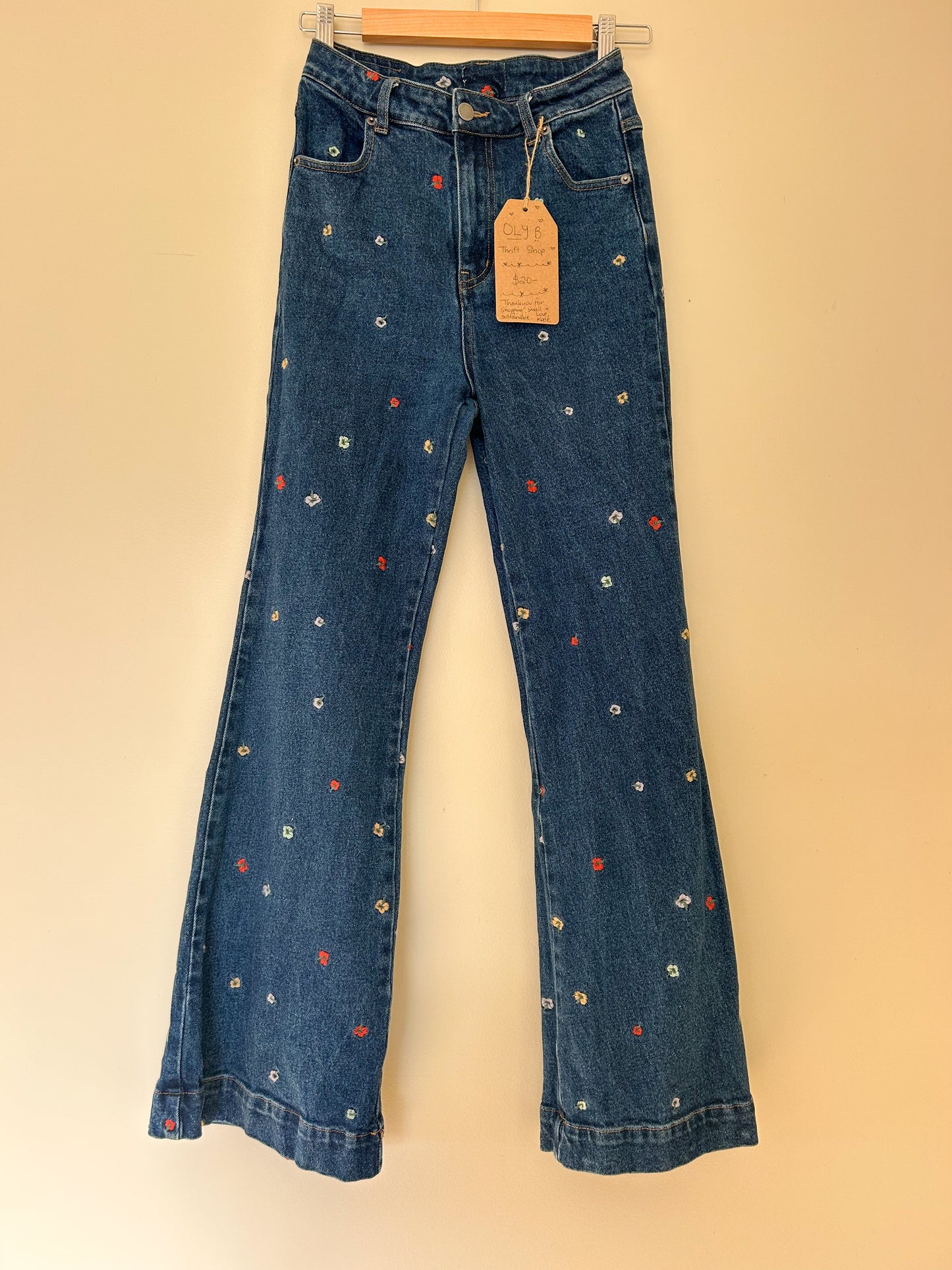 Ghanda Flower Jeans- fit size 8