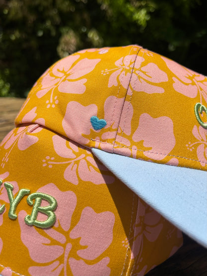 "Coastal Cowgirl” Hibiscus Baseball Cap
