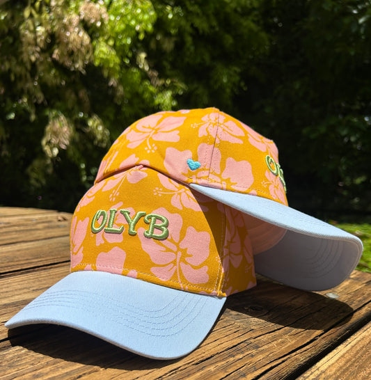"Coastal Cowgirl” Hibiscus Baseball Cap