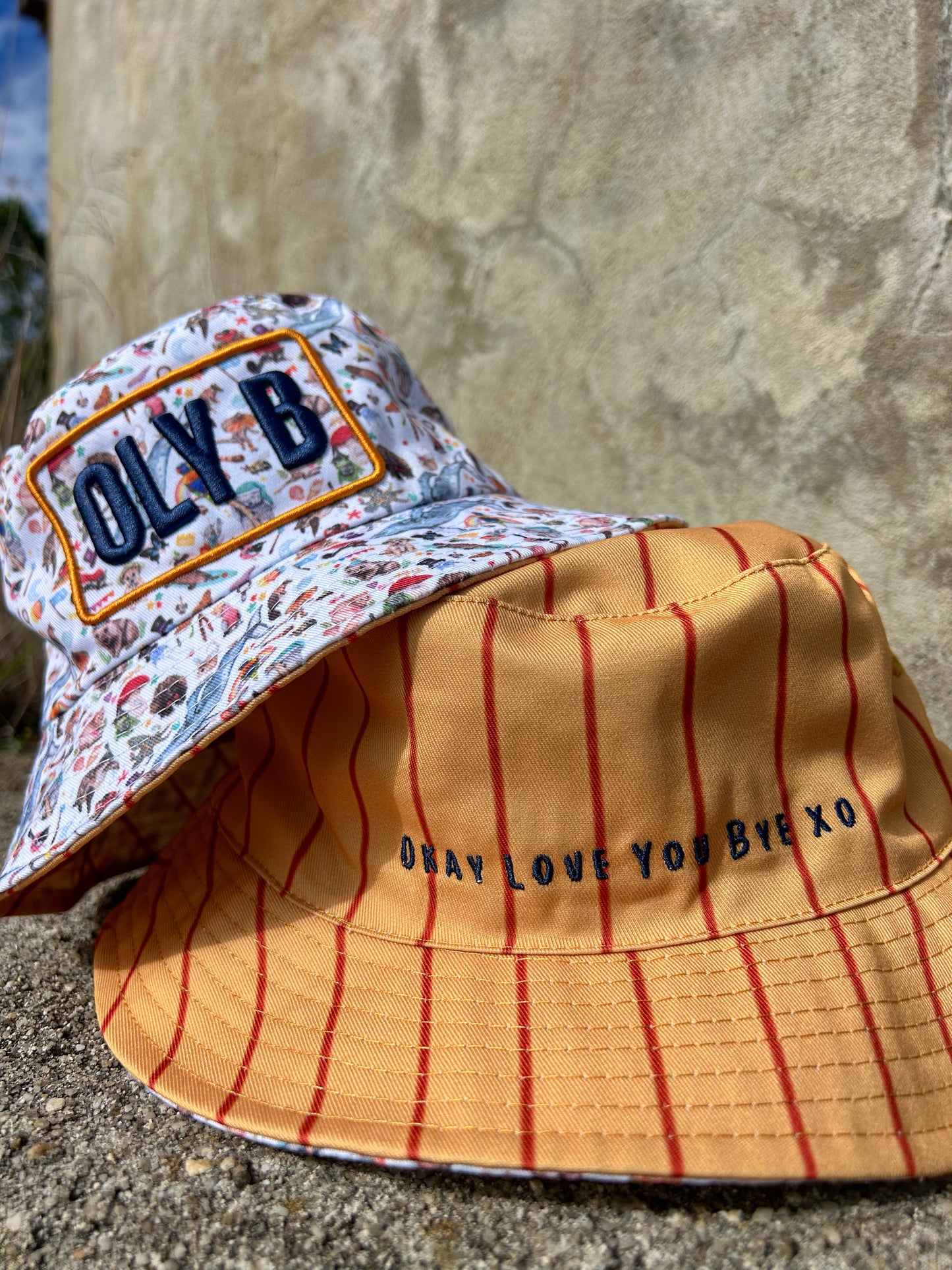 OLY B “Australiana Party” Kids Reversible Bucket Hat-Drop 4