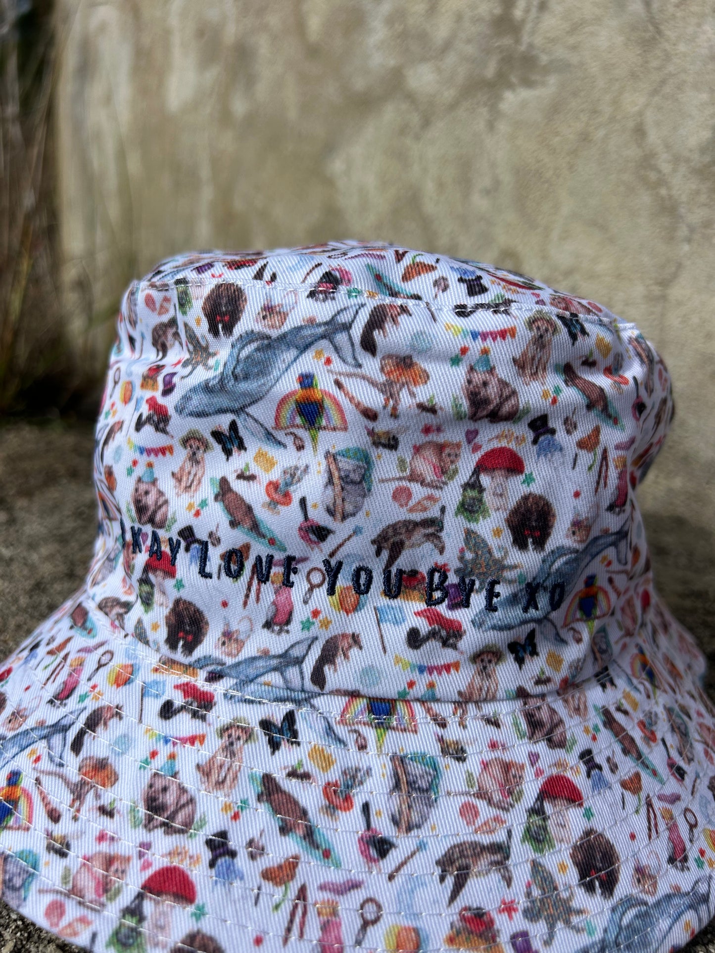OLY B “Australiana Party” Kids Reversible Bucket Hat-Drop 4
