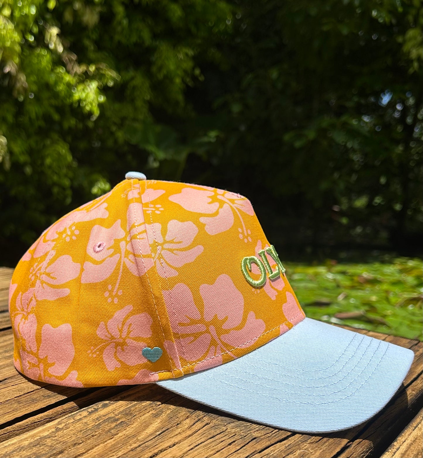 "Coastal Cowgirl” Hibiscus Baseball Cap
