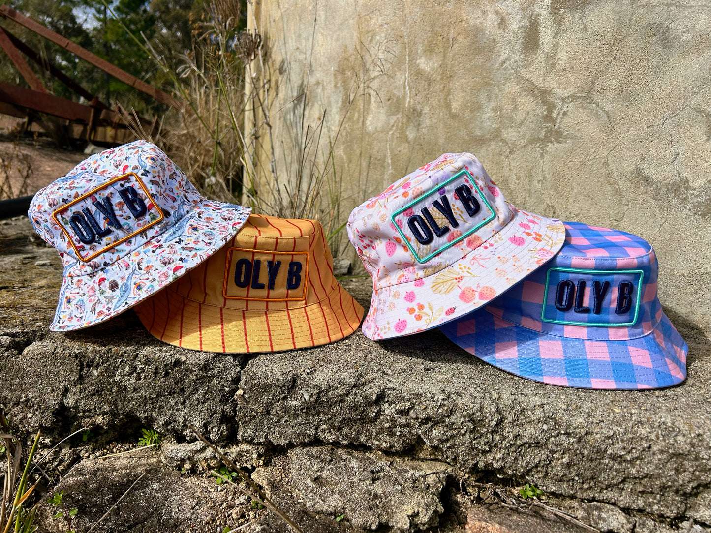 OLY B “Australiana Party” Kids Reversible Bucket Hat-Drop 4