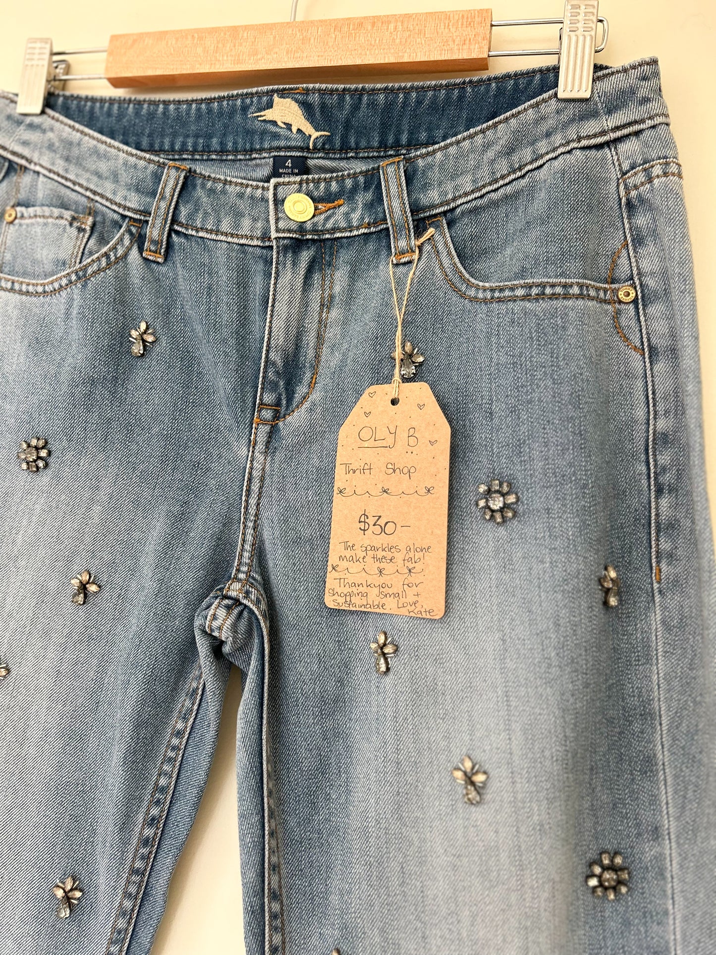 Stefano Boyfriend Jeans by Tommy Bahama- fits size 8/8-10