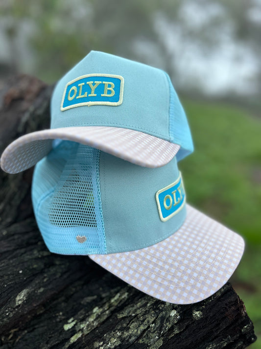 Bubblegum Gingham Trucker Cap-Last Restock 🌟